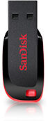 SanDisk Cruzer Blade USB muistitikku 128Gt, USB 2.0