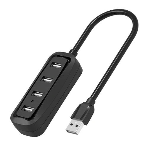 4 porttinen USB 2.0 hubi, musta