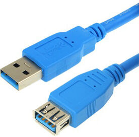 USB 3.0 jatkokaapeli A (naaras) - A (uros) 5m