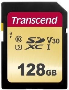 Transcend 500S 128GB SDXC U3 V30 (R95 W60 MB/s)