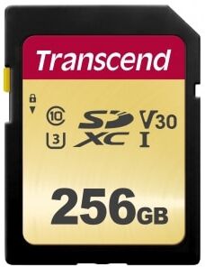 Transcend 500S 256GB SDXC U3 V30 (R95 W60 MB/s)