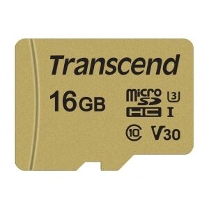 Transcend 500S 16GB microSDHC MLC U3 V30 (R95 W60 MB/s)