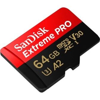 SanDisk ExtremePro MicroSDXC 64GB UHS-I U3 A2 V30 (R170 W90 MB/s)
