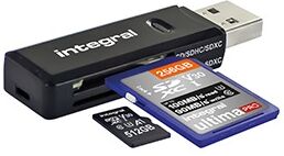 Integral SD ja microSD muistikortinlukija USB3.1