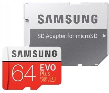 Samsung Evo Plus 64GB microSD muistikortti (2020) UHS-I U1 (R100 W20 MB/s)