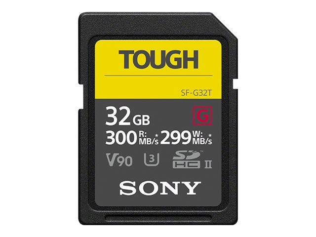 Sony Pro Tough SD 32GB 18x stronger UHS-II R300 W299 V90