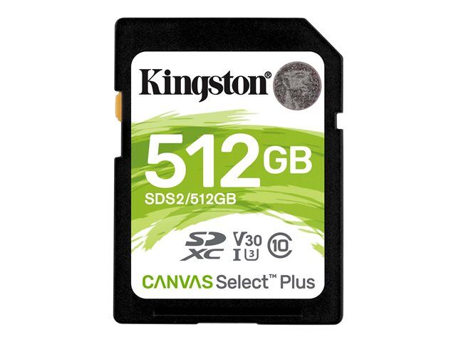 Kingston 512GB SDXC Canvas Select Plus 100R C10 UHS-I U3 V30