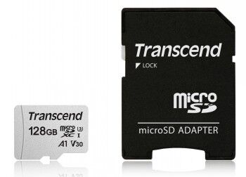 Transcend MICROSDXC UHS-3/V30 128GB W/ADAPTER