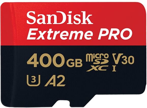 SanDisk Extreme Pro microSDXC 400GB + SD Adapter + Rescue Pro Deluxe 170MB/s A2 C10 V30 UHS-I U3