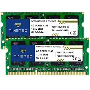 Timetec Hynix IC DDR3L 1333MHz PC3-10600 Unbuffered Non-ECC 1.35V CL9 2Rx8 Dual Rank 204 Pin SODIMM Ordinateur Portable Mémoire RAM Module Upgrade (16GB Kit) - Publicité