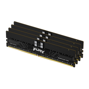 Kingston FURY Renegade Pro - DDR5 - kit - 128 GB: 4 x 32 GB - DIMM 288-PIN - 4800 MHz / PC5-38400 - CL36 - 1.1 V - registra...