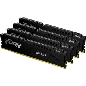 Kingston Memoria  FURY Beast 128 GB 5200 MT/s DDR5 CL40 DIMM (Kit da 4) Black XMP [KF552C40BBK4-128]