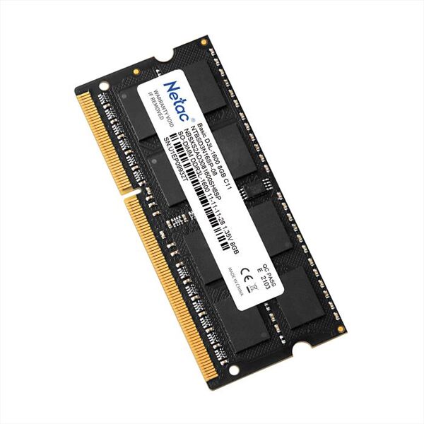 netac basic so ddr3l-1600 8g c11 sodimm 204-pin-nero