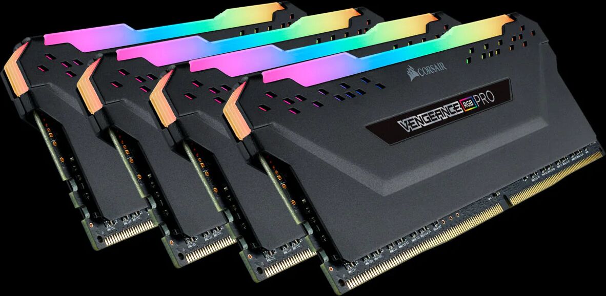 Corsair vengeance rgb kit memoria ram 4x8gb tot 32gb 3.600mhz tipologia dimm tecnologia ddr4