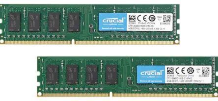 Crucial Scheda RAM Desktop  8 GB No, 1600MHz, CT2K51264BD160BJ