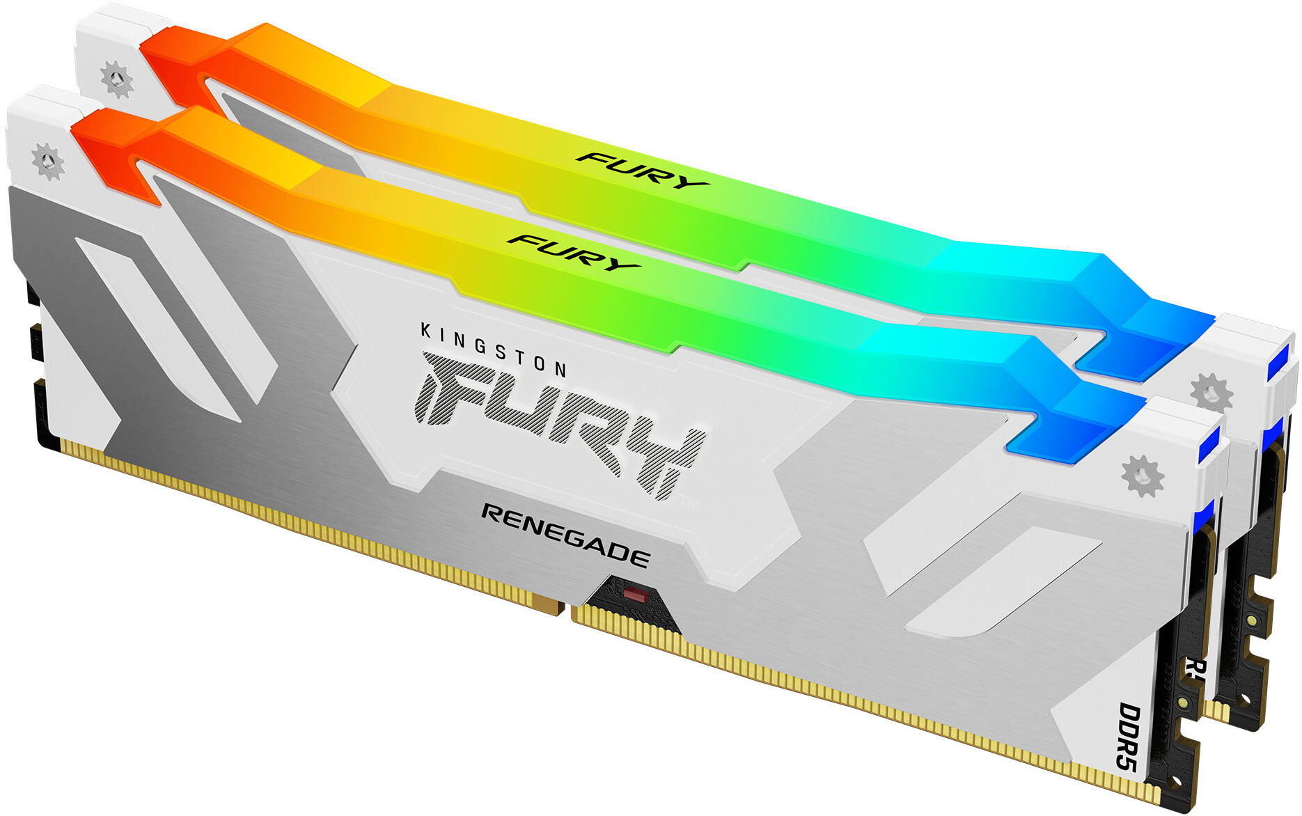 Kingston Memoria  FURY 64GB 6000MT/s DDR5 CL32 DIMM (Kit of 2) Renegade RGB White XMP [KF560C32RWAK2-64]