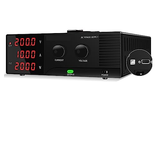 PULME Programmeerbare DC-voedingen Programmeerbare DC Voeding 1200W-2000W Programmeerbare DC-voeding met RS232/USB-poortsoftware, sluit 100V digitale pc-bron aan (Kleur: SC601-80V20A 1600W, Als