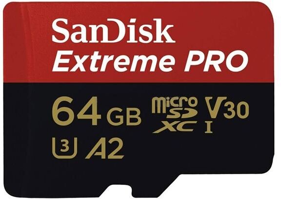 SanDisk Extreme Pro MicroSDHC 64GB R170/W90 V30 U3 4K