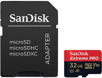 SanDisk MicroSDHC Extreme Pro 32GB + SD Adapter 100MB/s