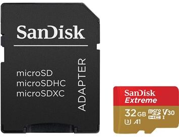 SanDisk MicroSDHC Extreme 32GB+SD-adap