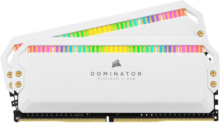 Corsair dominator platinum rgb ddr4 3200 pc4-25600 16gb 2x8gb cl16 branca