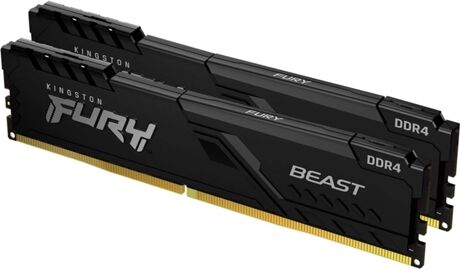 Kingston Memória RAM DDR4 KINGSTON FURY Beast (2 x 4 GB - 2666 MHz - CL 16 - Preto)