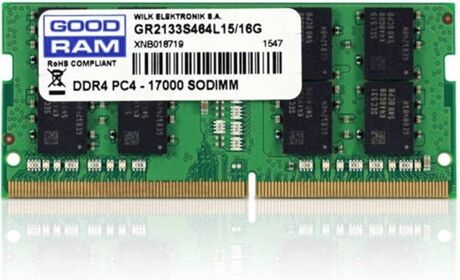 Goodram Memória RAM DDR4 GOOD RAM GR2400S464L17/16G (1 x 16 GB - 2400 MHz - CL 17 - Verde)