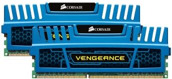 Corsair Memória RAM DDR3 Vengeance (2 x 4 GB - 1600 MHz - CL 9 - Azul)