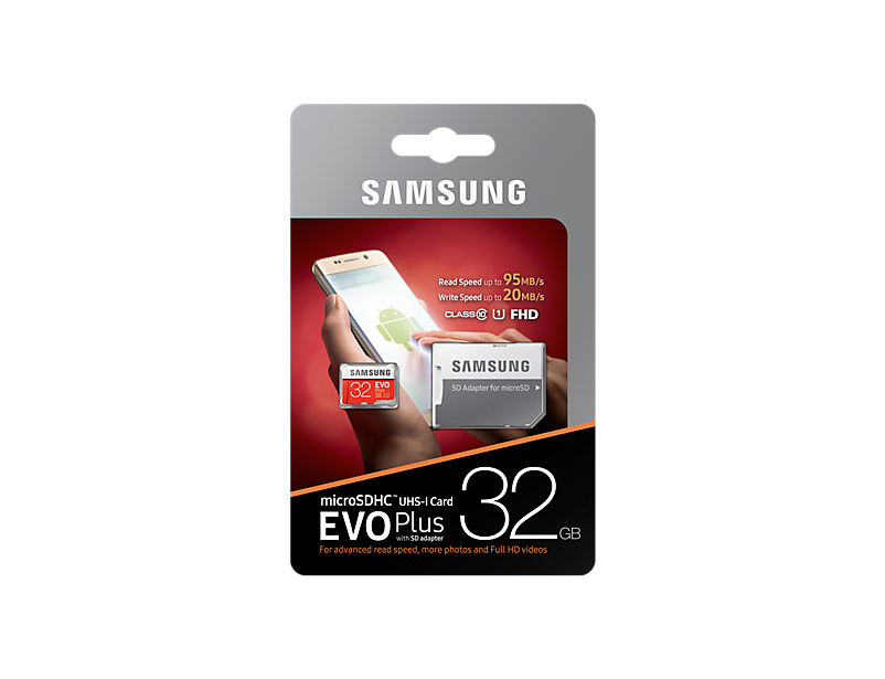 Samsung EVO Plus MB-MC32G - Flash-minneskort (adapter, microSDHC