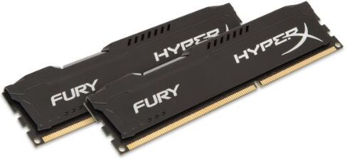 HX318C10FBK2/8 HyperX  BRY svart, 8 GB, 1866 MHz DDR3 CL10 DIMM (sats med 2)