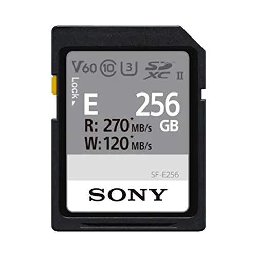 SF-E256 Sony 256GB SF-E Series UHS-II U3 V60 Sdhxc digitalt minneskort Läs 270MB/S Write 120MB/S SFE256,