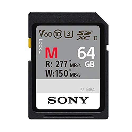 SF-M64/T Sony 64 GB SDXC säkert digitalt flashminneskort EXTRA PROfessional Series Class 10 UHS-II/U3 (läs 260 MB/s skriv 100 MB/s) SF64 M,