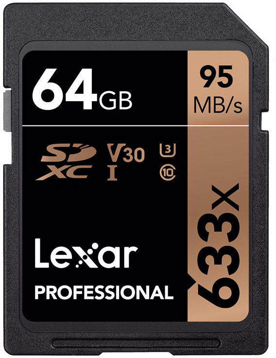 Lexar SDXC Professional 633X 64GB UHS-I U3, 95MB/s