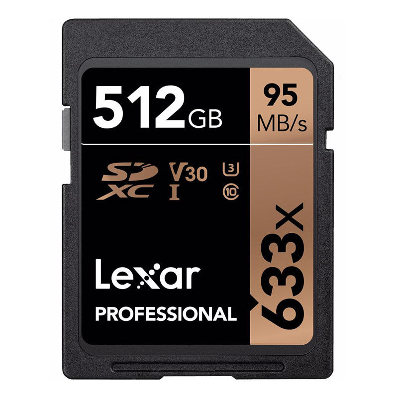 Lexar SDXC Professional 633X 512GB UHS-I U3, 95MB/s