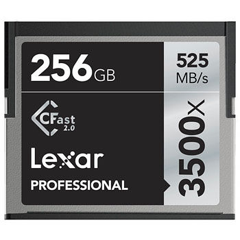 Lexar CFast 2.0 Professional 3500X 256GB, 525MB/s
