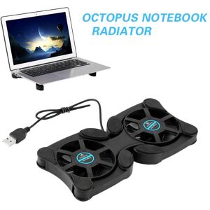 ouyeda 1 Pcs Laptop Mini Octopus USB Cooling Notebook 2 Fans Cooler Pad Fold Fan 7-15”