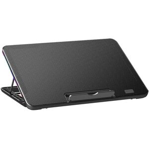 Huang Bo Ran Powerful 6 Fans  Out With RGB Light Dual USB For Gamer Metal Mesh Home Office Laptop Cooling Pad Adjustable