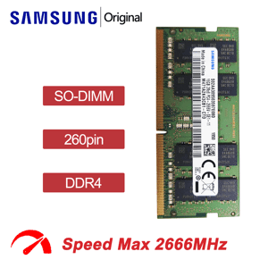 SHEIN Samsung Ram Memory Ddr4 8gb 16gb 32gb 4gb 2666MHz, Memoria Ram Ddr4 For Notebook Laptop, 260pin, SO-DIMM Green 4GB,16GB,32GB,8GB