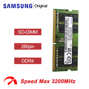 SHEIN Samsung Ram Memory Ddr4 8gb 16gb 32gb 4gb 3200MHz, Memoria Ram Ddr4 For Notebook Laptop, 260pin, SO-DIMM Green 4GB,16GB,32GB,8GB