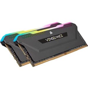 Corsair Vengeance RGB PRO SL 16GB (2x8GB) DDR4 3200MHz C16, Illuminated Desktop Memory Kit (10 Individually Addressable RGB LEDs, Wide Compatibility, Optimised for Bandwidth & Response Times) Black