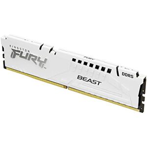 Kingston FURY Beast White XMP DDR5 128GB 5200MT/s CL40 DIMM Desktop Gaming Memory (Kit of 4) - KF552C40BWK4-128