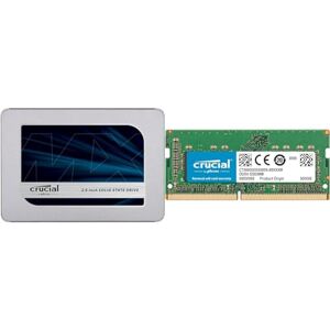 Crucial MX500 4TB 3D NAND SATA 2.5 Inch Internal SSD - Up To 560MB/s - CT4000MX500SSD1 & RAM 8GB DDR4 2400MHz CL17 Memory for Mac CT8G4S24AM