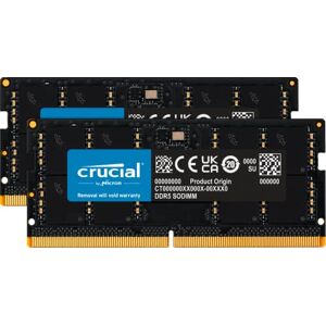 Crucial RAM 32GB Kit (2x16GB) DDR5 5600MHz (or 5200MHz or 4800MHz) Laptop Memory CT2K16G56C46S5,label information may vary