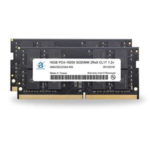 Adamanta 32GB (2x16GB) Laptop Memory Upgrade Compatible for Dell Alienware, Inspiron, Latitude, Optiplex, Precision, Vostro & XPS DDR4 2400Mhz PC4-19200 SODIMM 2Rx8 CL17 1.2v RAM DRAM