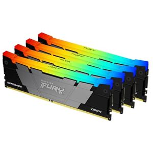 Kingston FURY Renegade RGB 128GB 3200MT/s DDR4 CL16 DIMM (Kit of 4) Desktop Gaming Memory - KF432C16RB2AK4/128