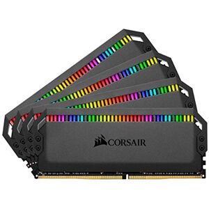 Corsair DOMINATOR PLATINUM RGB 128GB (4x32GB) DDR4 3600MHz C18 (12 Ultra-Bright CAPELLIX RGB LEDS, DHX Cooling System, Tight Response Times) Desktop Memory - Black