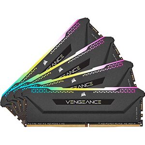 Corsair Vengeance RGB PRO SL 128GB (4x32GB) DDR4 3200MHz C16, Illuminated Desktop Memory Kit (10 Individually Addressable RGB LEDs, Wide Compatibility, Optimised for Bandwidth & Response Times) Black