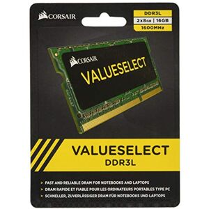 Corsair Value Select SODIMM 16GB (2x8GB) DDR3L 1600MHz C11 Memory for Laptop/Notebooks - Black