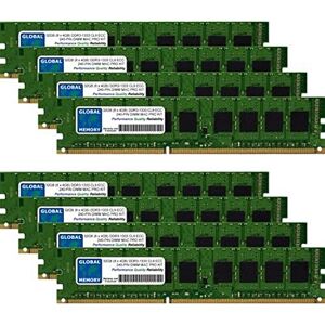 GLOBAL MEMORY 32GB (8 x 4GB) DDR3 1333MHz PC3-10600 240-PIN ECC DIMM (UDIMM) MEMORY RAM KIT FOR APPLE MAC PRO (MID 2010-2012)