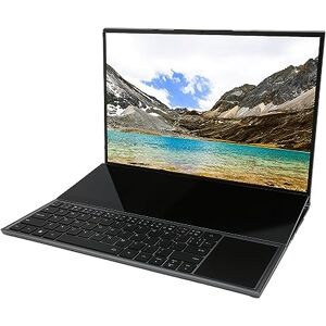 HEITIGN Dual Touchscreen Laptop, 16GB DDR4 100-240V RAM to Learn for Work (16GB+512GB UK Plug)